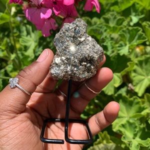 Love, Indigo | Pyrite, Fools Gold Stone On Stand